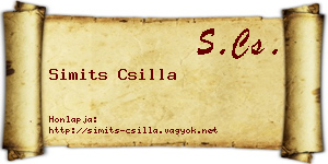Simits Csilla névjegykártya